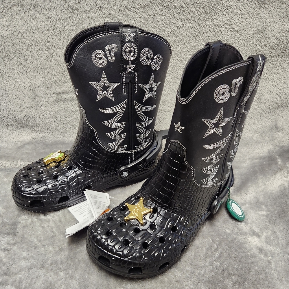Verified Brand New. Crocs Classic Cowboy Boots M4/W6. Croctober. Fast Shipping